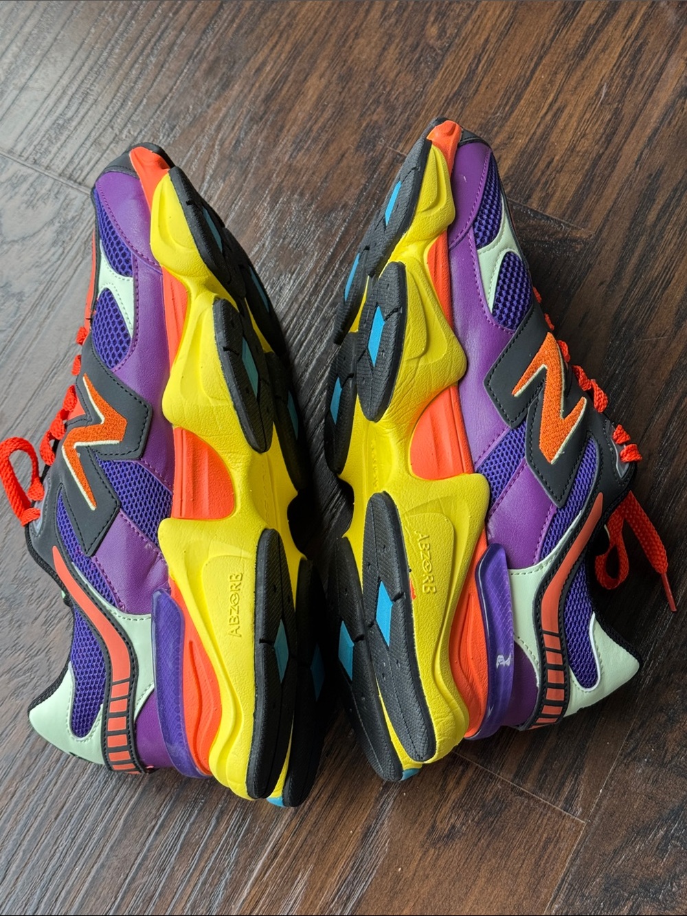 New Balance Purple, Red & Yellow Men’s Athletic Sneakers - Picture 8 of 14